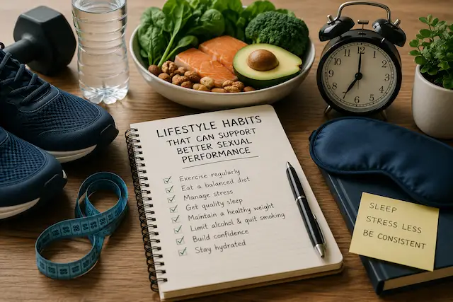 Healthy lifestyle habits that may support better sexual performance in men